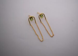 Meenakari Jhumka with Pearl Drops Golden Drop Earrings