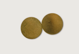 Textured Golden Disc Stud Earrings