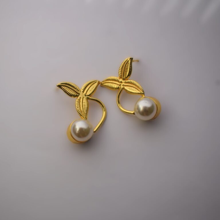 Oxidized Silver Tribal Golden Drop Earrings