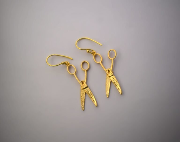 Nighwave Golden Drop Earrings