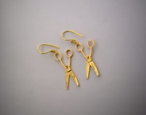Nighwave Golden Drop Earrings