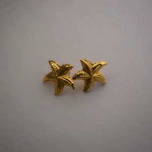 Golden Starfish Stud Earrings